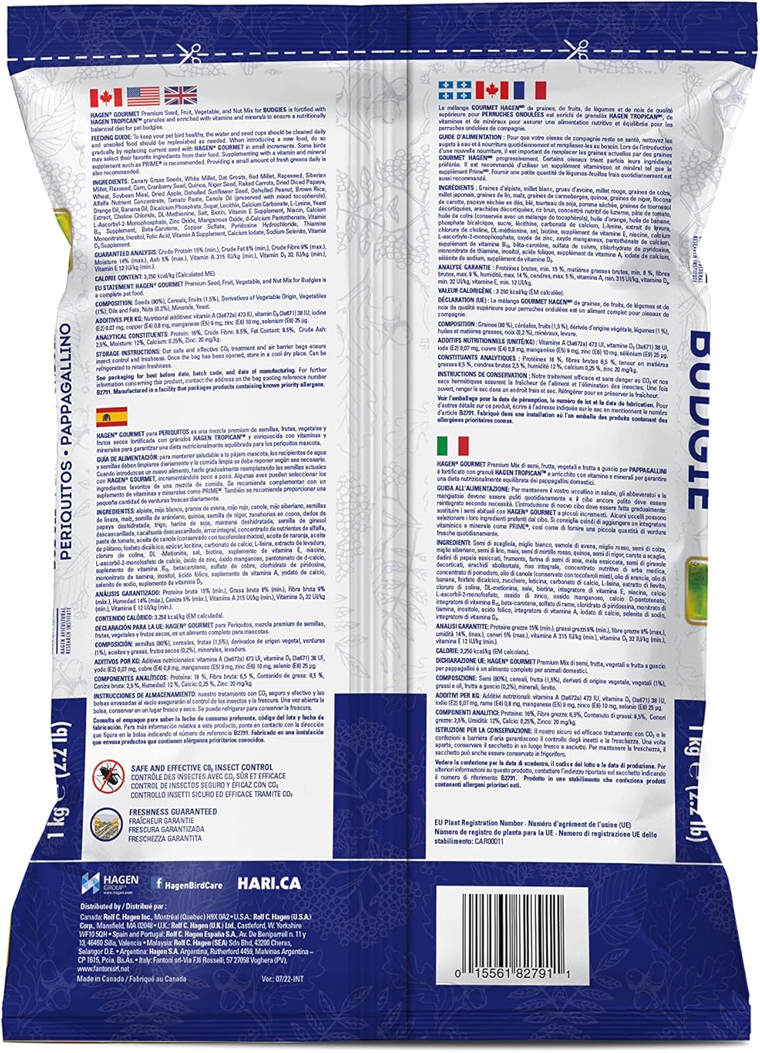 Hari Gourmet Budgie Seed Mix 1kg