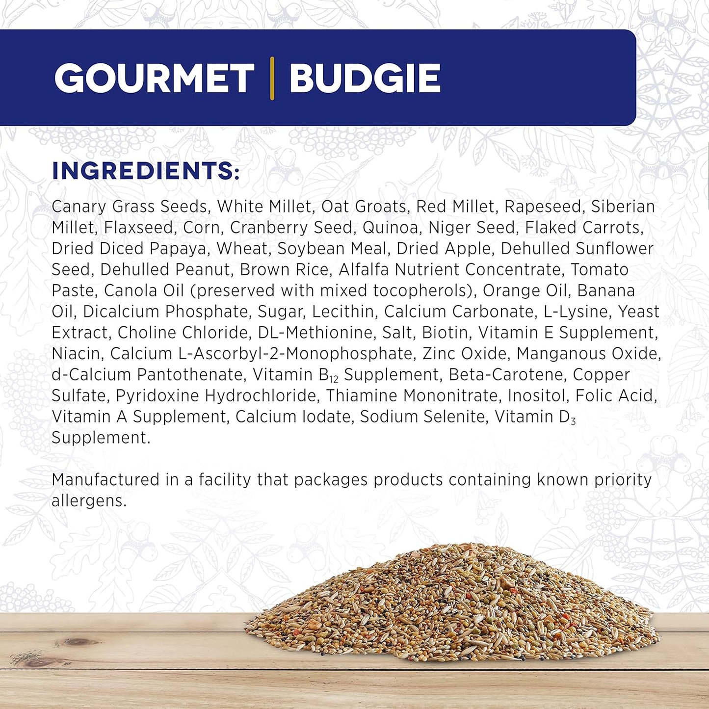 Hari Gourmet Budgie Seed Mix 1kg
