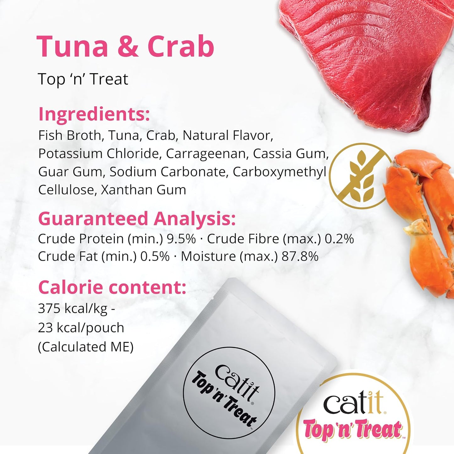 Catit Top 'n' Treat Tuna & Crab 3 x 60g