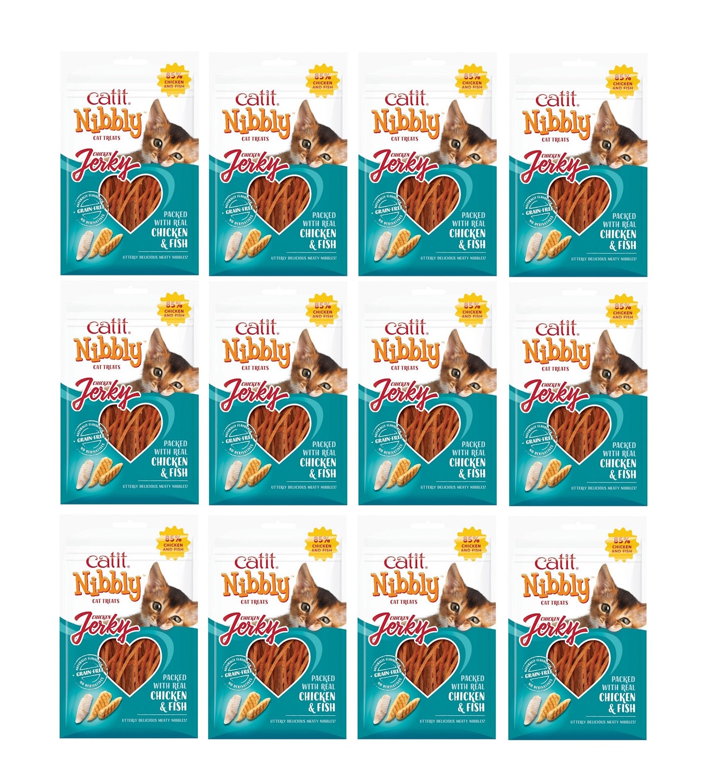 Catit Nibbly Jerky Chicken & Fish 30g
