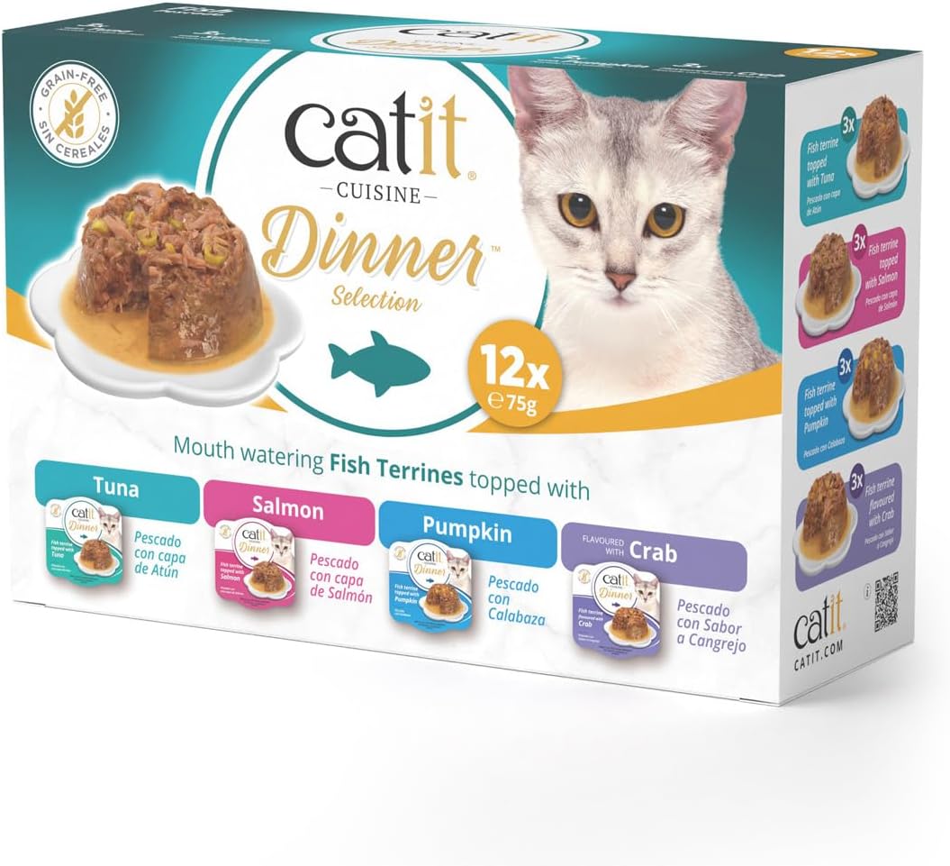 Catit Fish Dinner Variety Pack 12 x 75g
