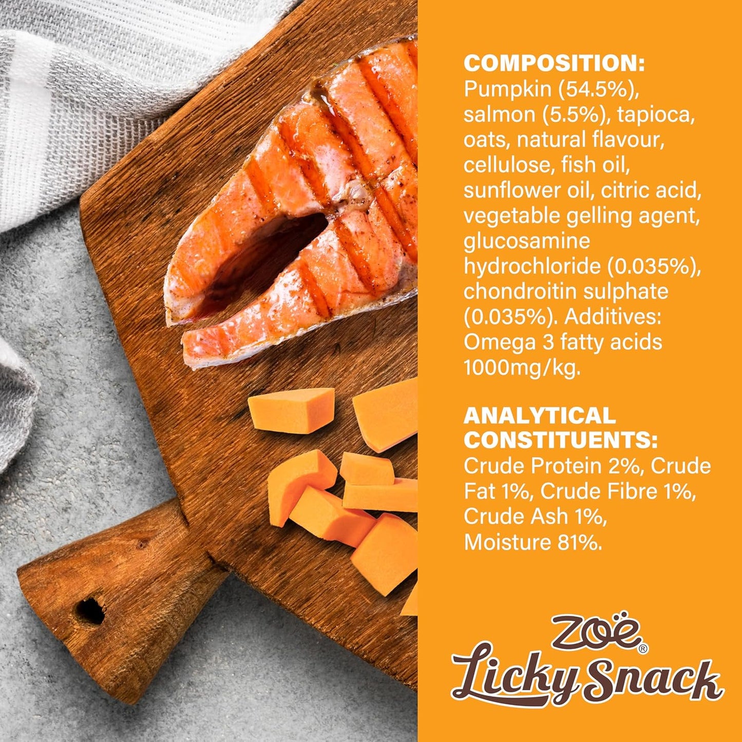 Zoe Licky Snack Pumpkin & Salmon 85g