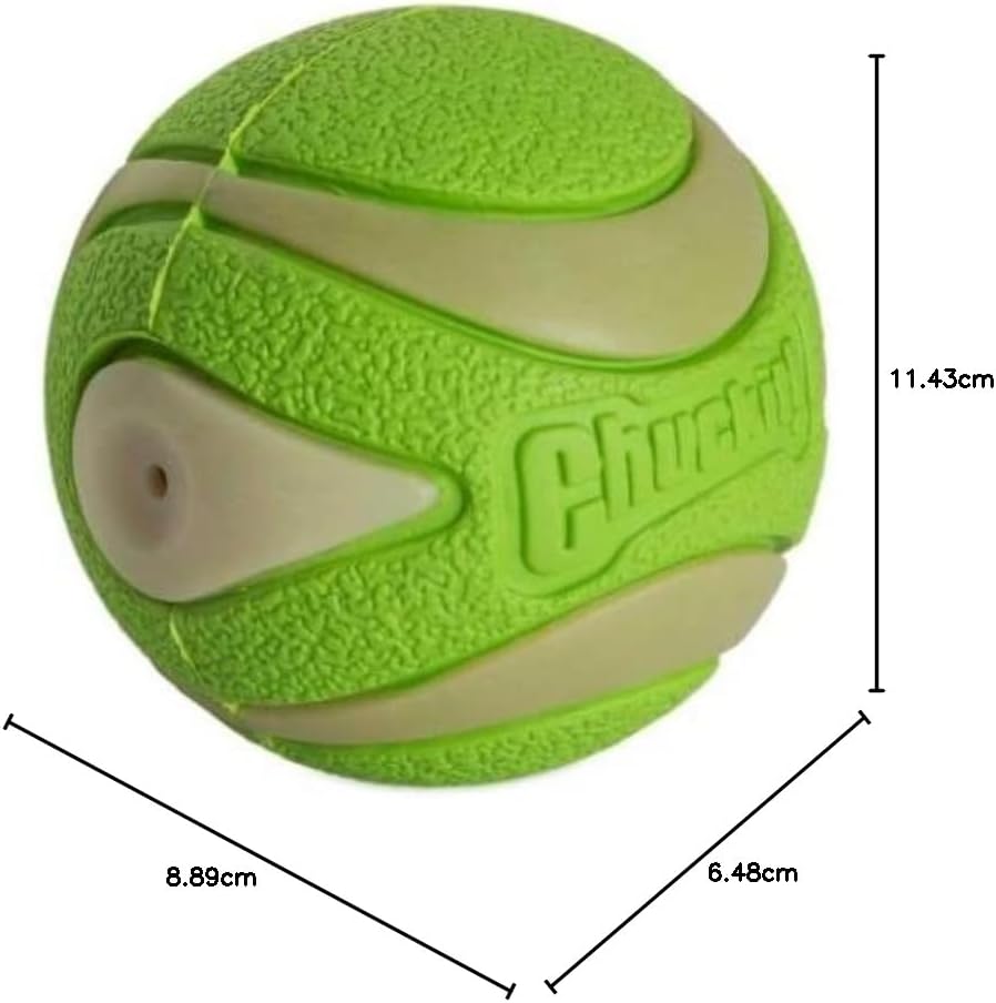 Chuckit! Max Glow Ultra Squeaker Ball Medium 1pk 6.3cm