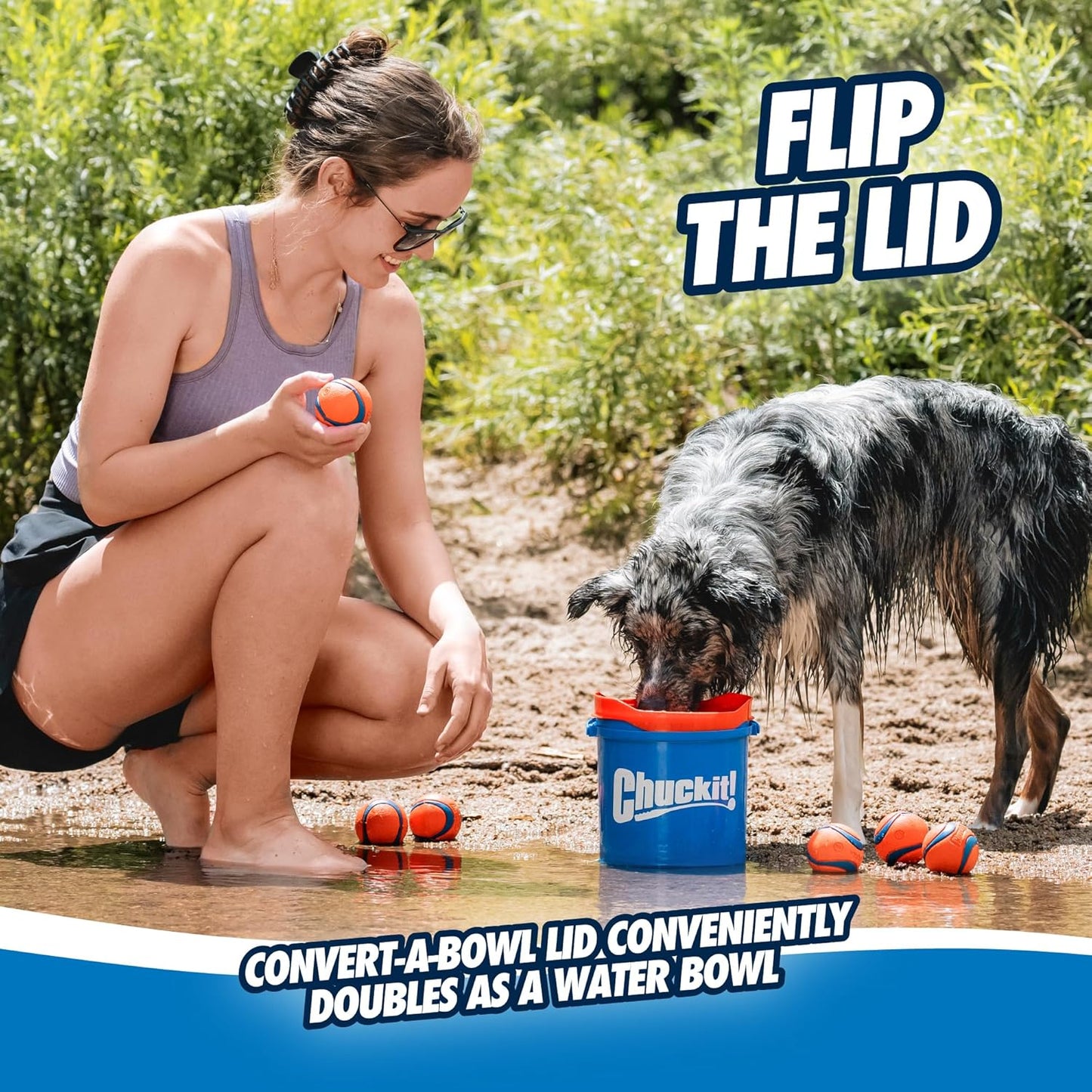 Chuckit! Bucket Including 8 Ultra Balls Medium