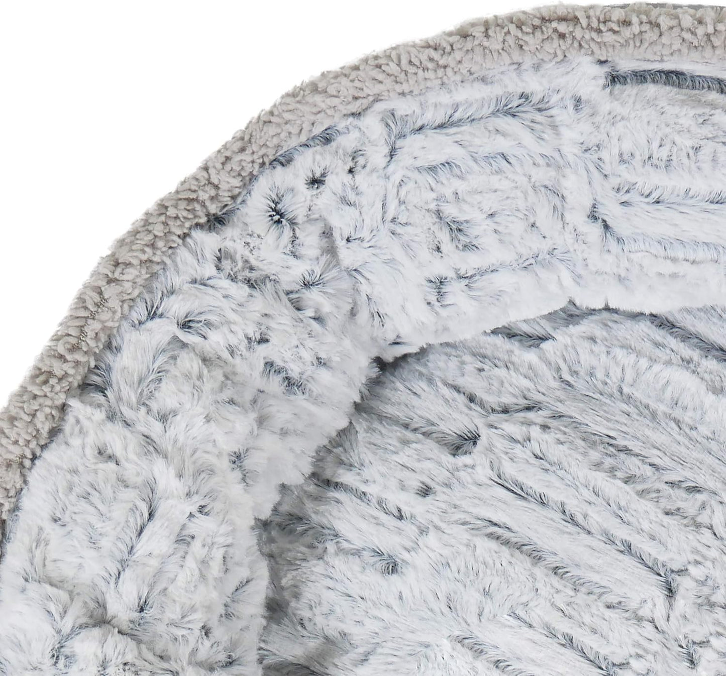 40 Winks Deep Plush Grey Donut Dog Bed 27"