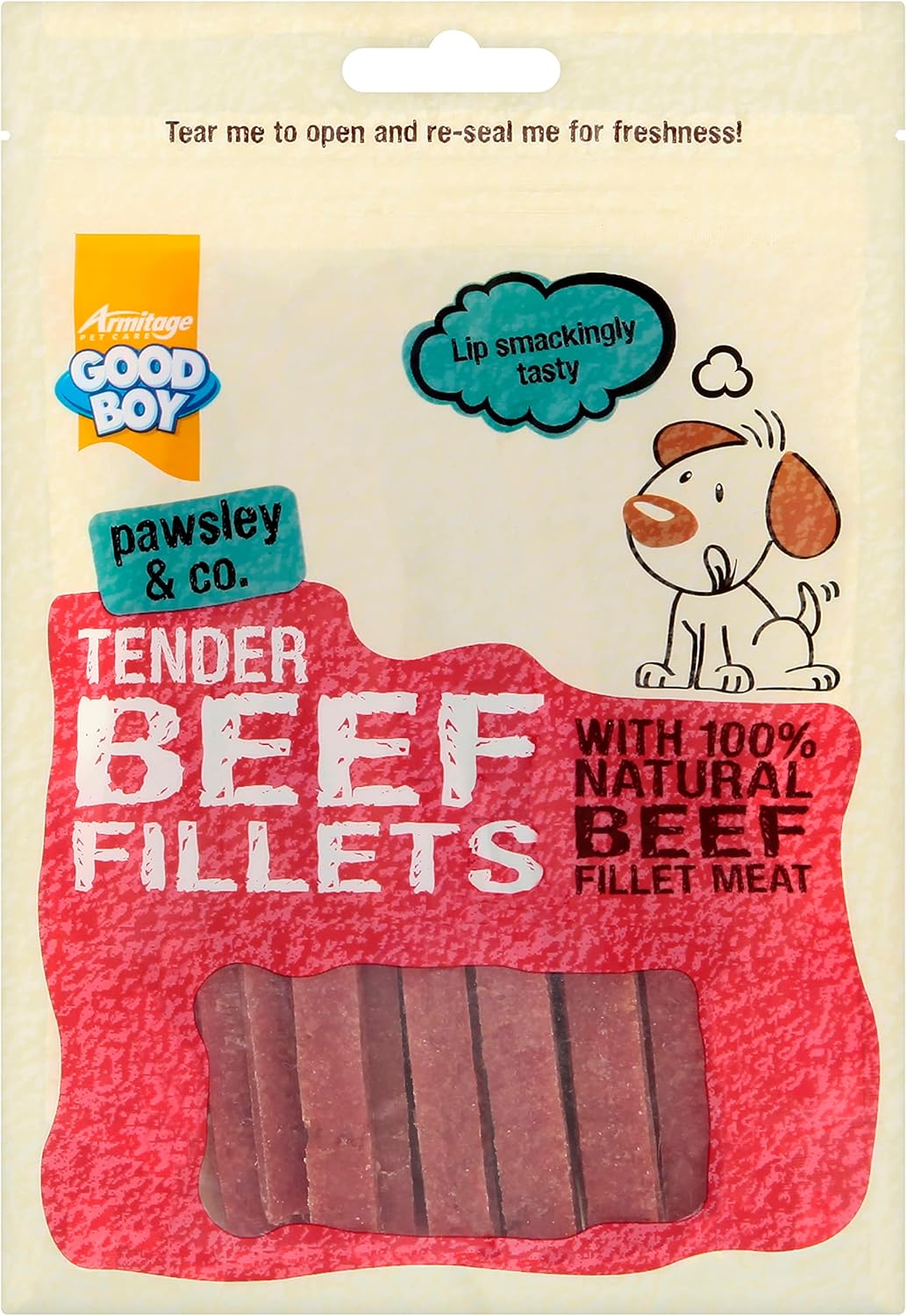Good Boy Tender Beef Fillets 90g