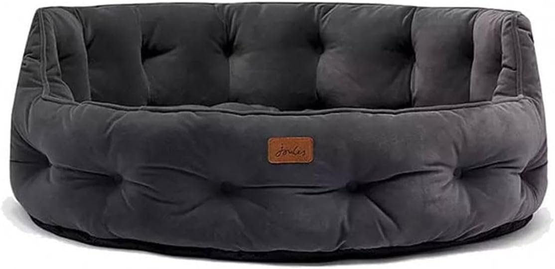 Joules Chesterfield Pet Bed Grey Large