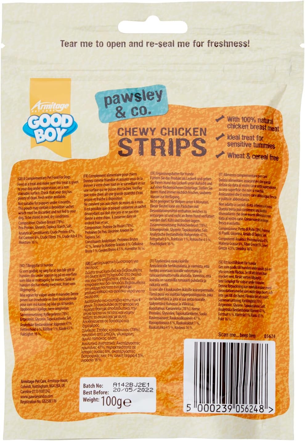 Good Boy Chicken Strips 100g