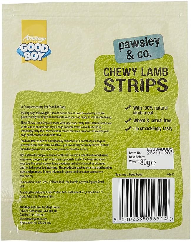Good Boy Lamb Strips 80g