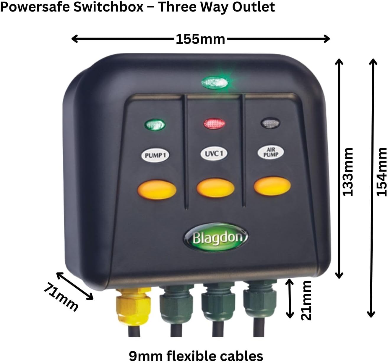 Blagdon PowerSafe 3 Way Garden Power Switch Box