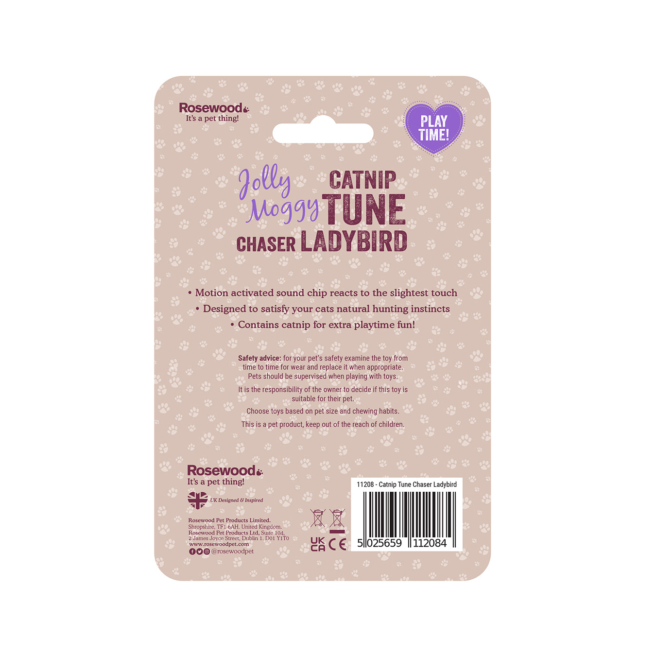 Rosewood Catnip Tune Chaser Lady Bird