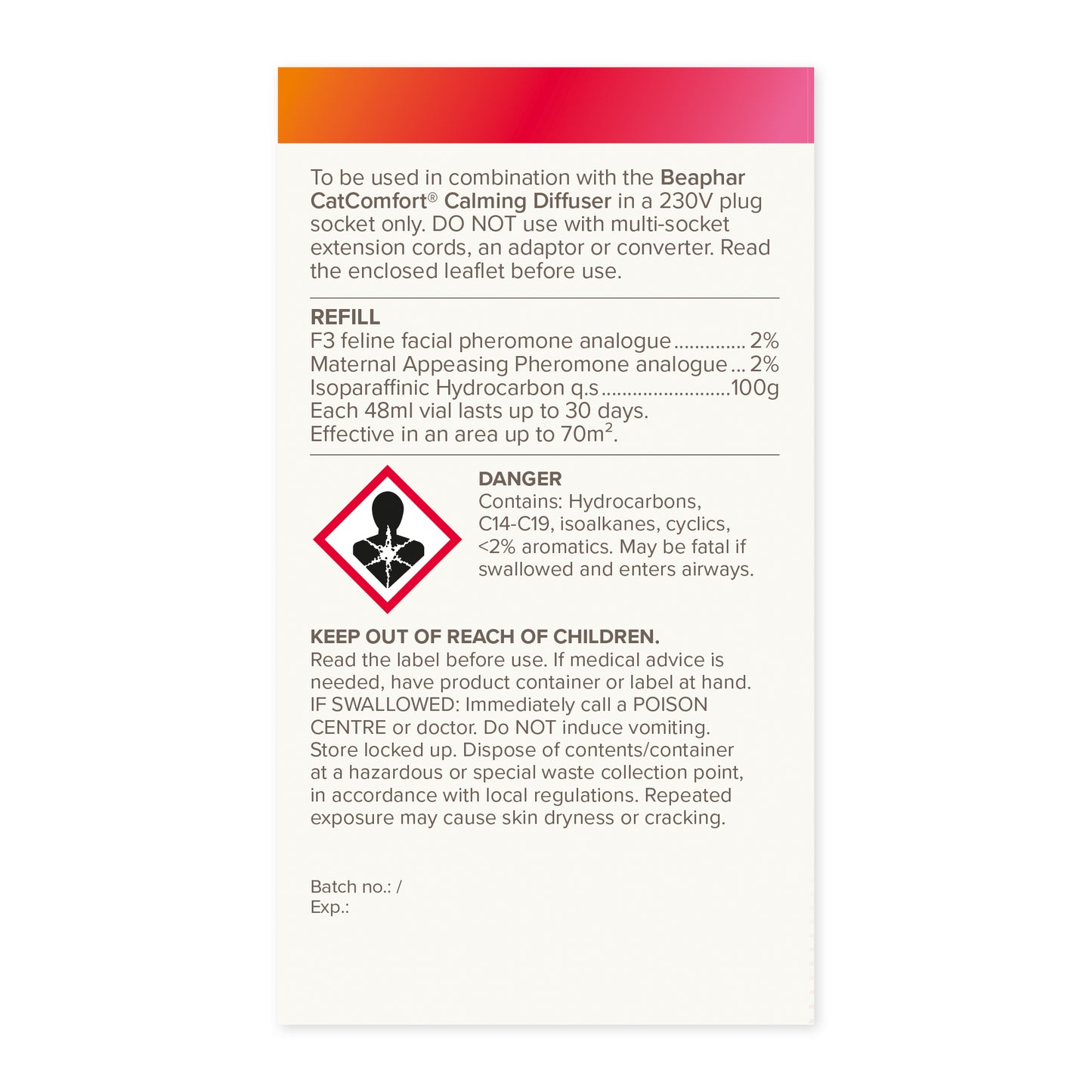 Beaphar CatComfort Excellence Calming Diffuser Refill