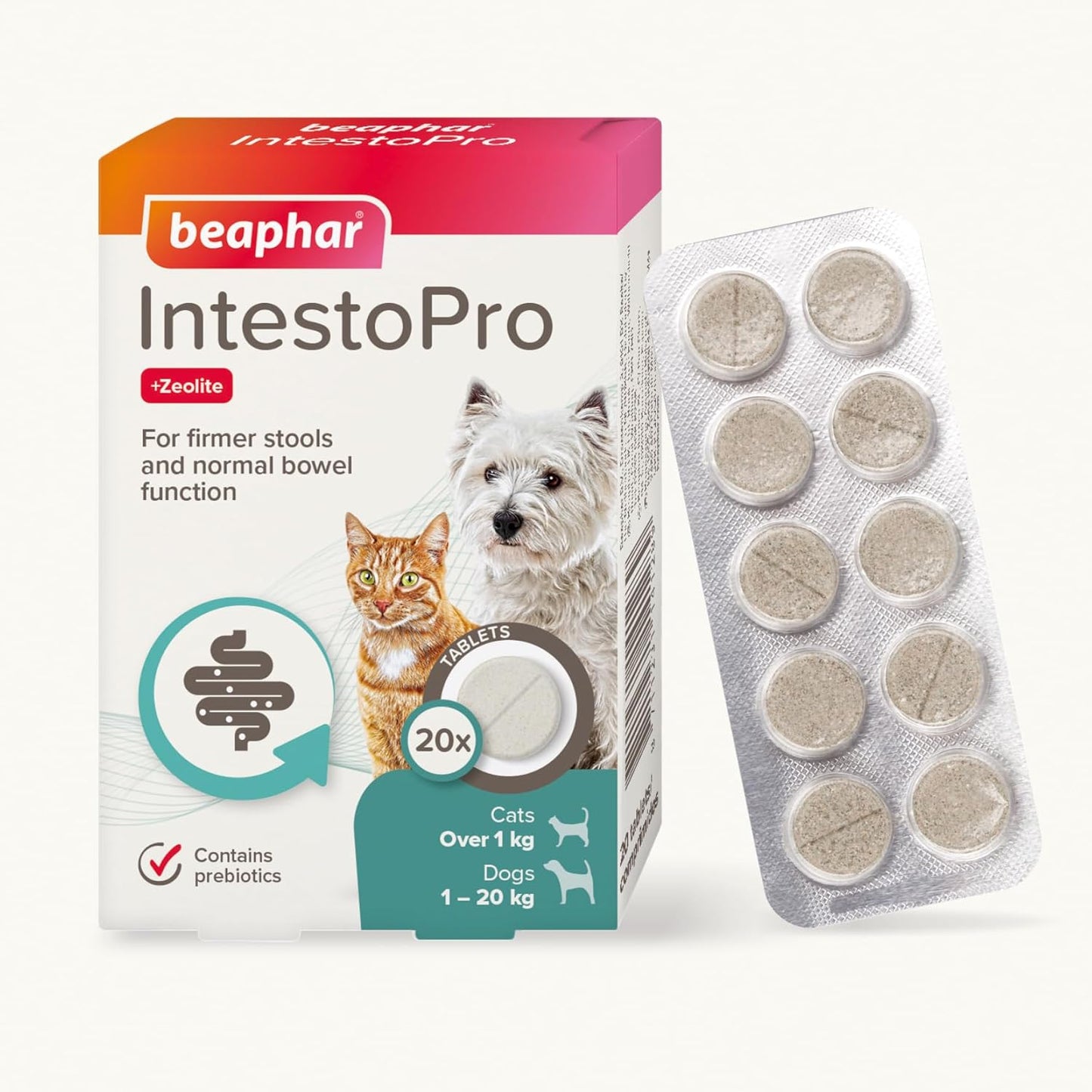 Beaphar IntestoPro Small Dog Cat 20 Tab