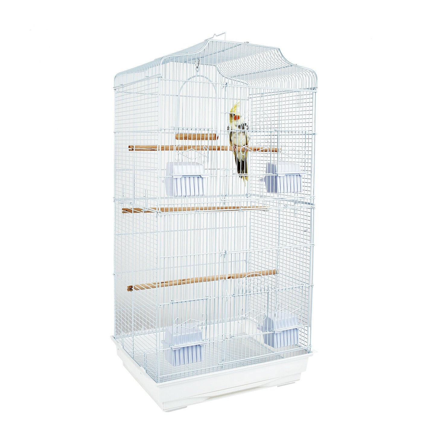 Rainforest Lotus Small Bird Cage White
