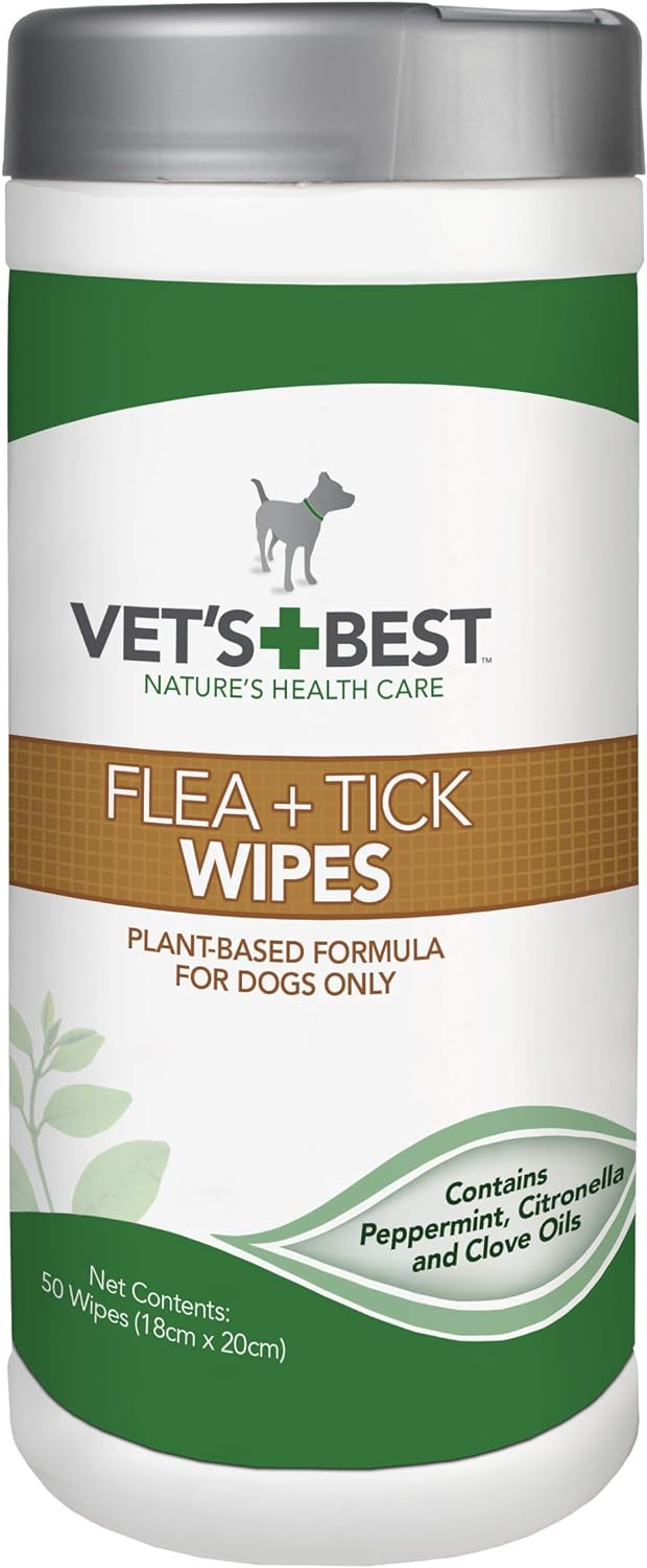 Vets Best Flea & Tick Wipes 50 Tub