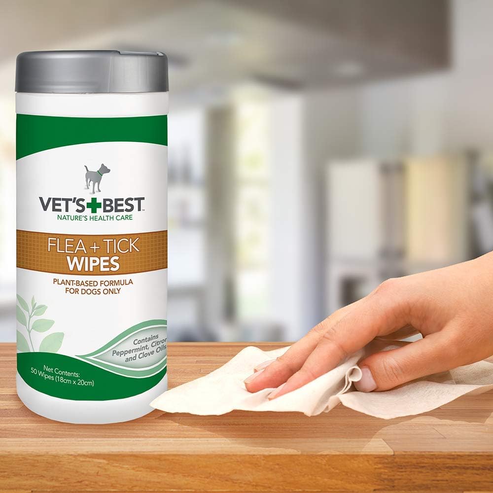 Vets Best Flea & Tick Wipes 50 Tub