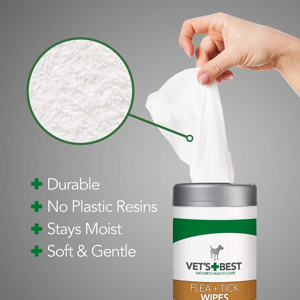 Vets Best Flea & Tick Wipes 50 Tub