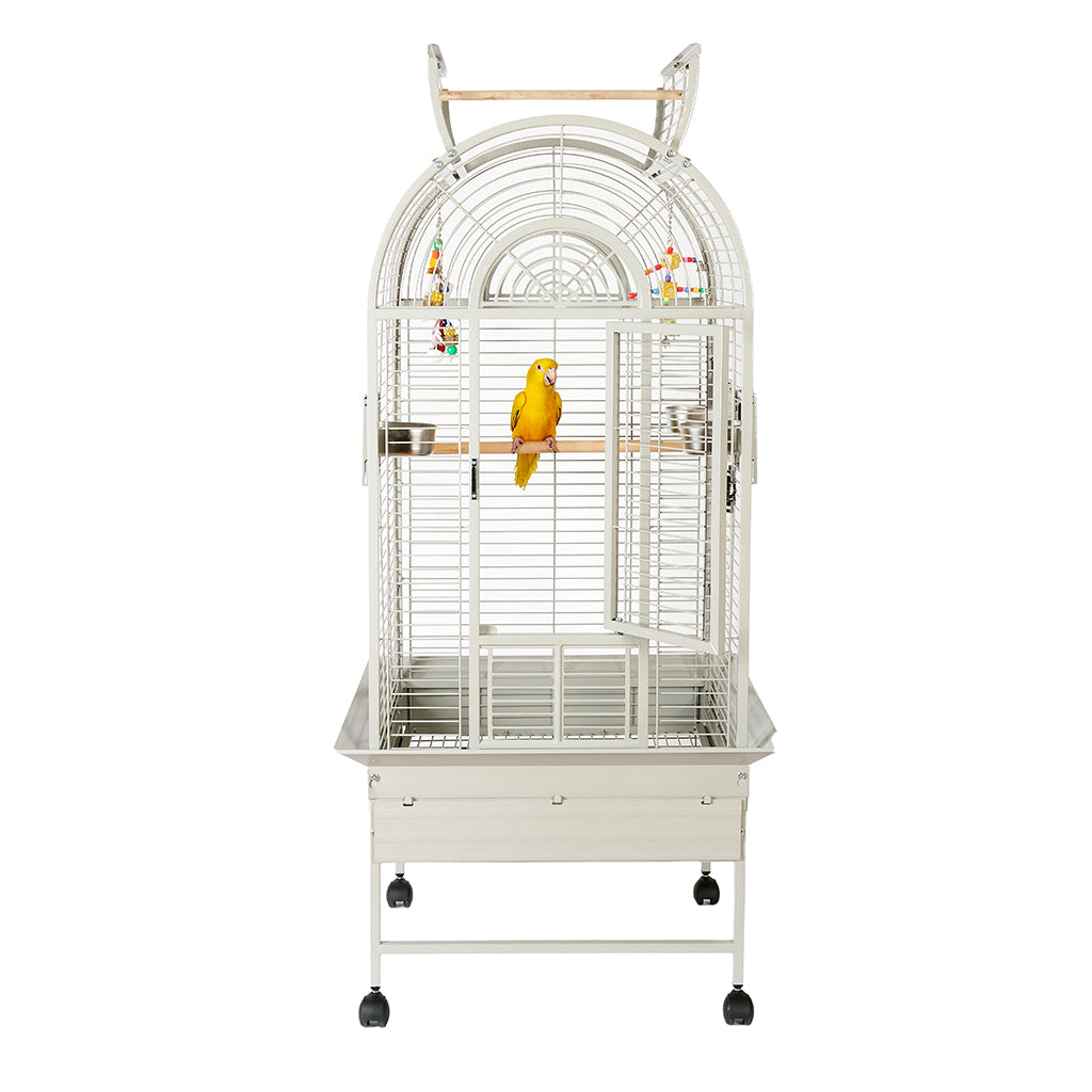 Rainforest Ecuador Large Bird Cage Stone White