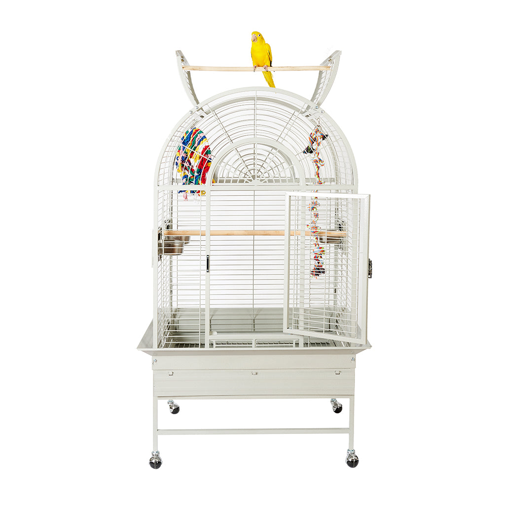 Rainforest Santa Marta Large Bird Cage Stone White (2 Boxes)