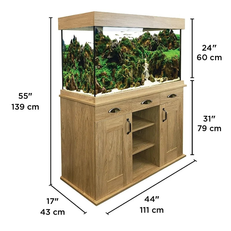 Fluval Shaker Fish Aquarium & Cabinet Set 252L Slate Grey