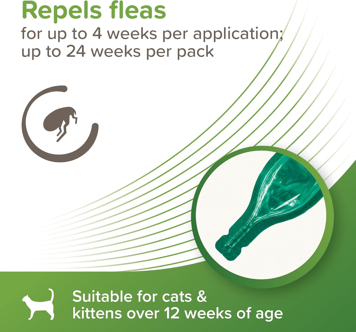 Beaphar VetoPure Cat Spot-On – 24 Week Flea & Tick Treatment, Natural Ingredients