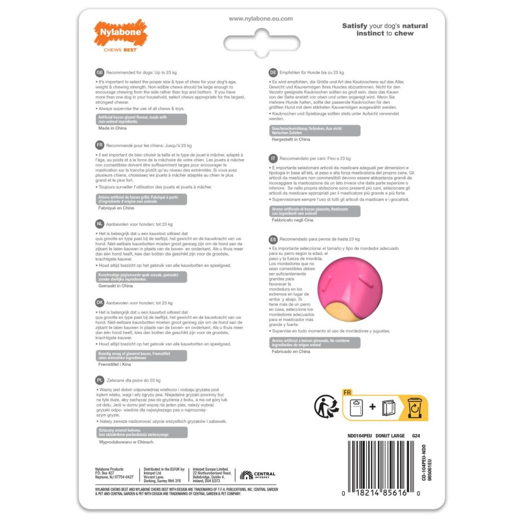 Nylabone Donut Bacon Glaze Large