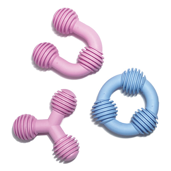 Cyber Rubber Puppy Teether Shapes Assorted Colours