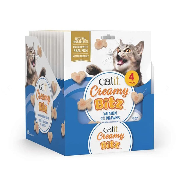 Catit Creamy Blitz Salmon & Prawns Cat Treats 4pk