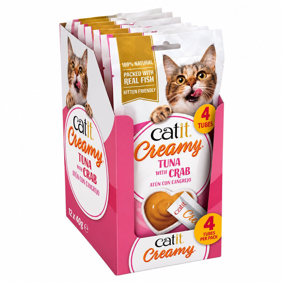 Catit Creamy Tuna & Crab Cat Treats 4 x 10g