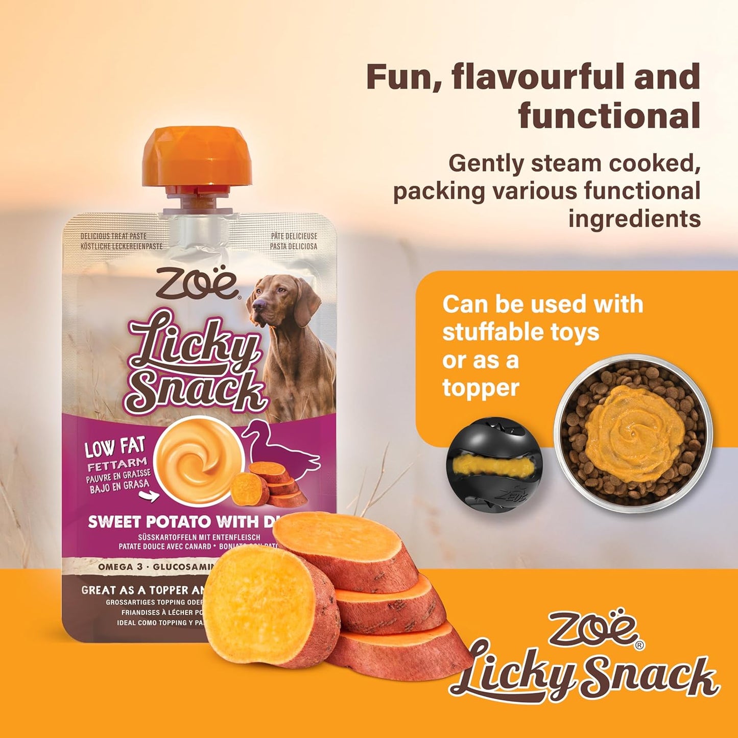 Zoe Licky Snack Sweet Potato With Duck 85g