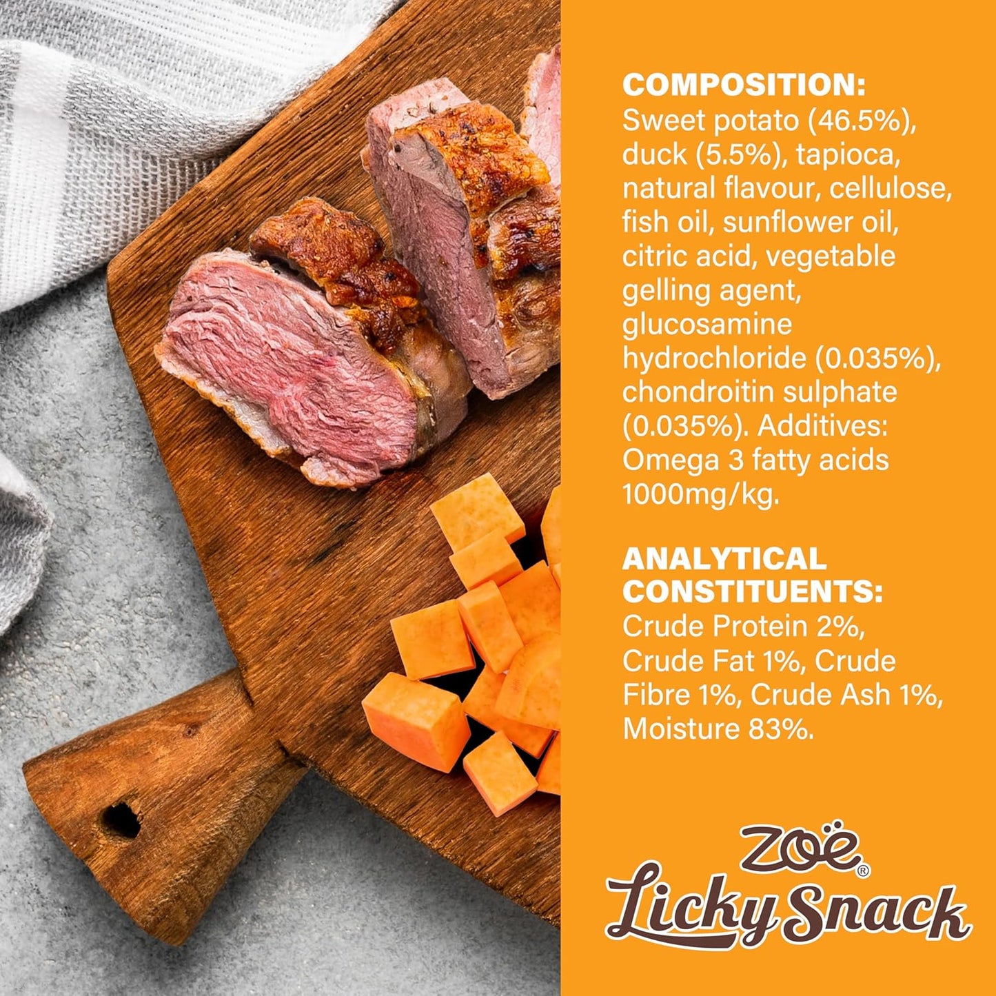 Zoe Licky Snack Sweet Potato With Duck 85g