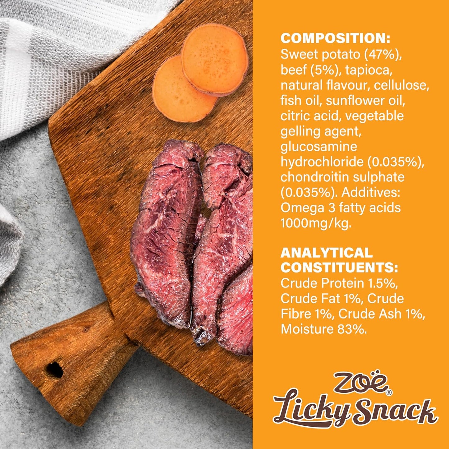 Zoe Licky Snack Sweet Potato & Beef 85g