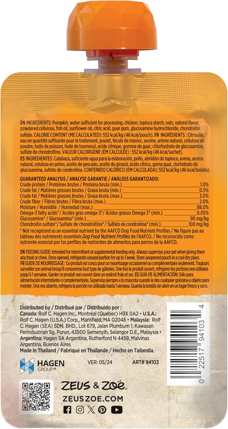 Zoe Licky Snack Pumpkin With Chicken 85g