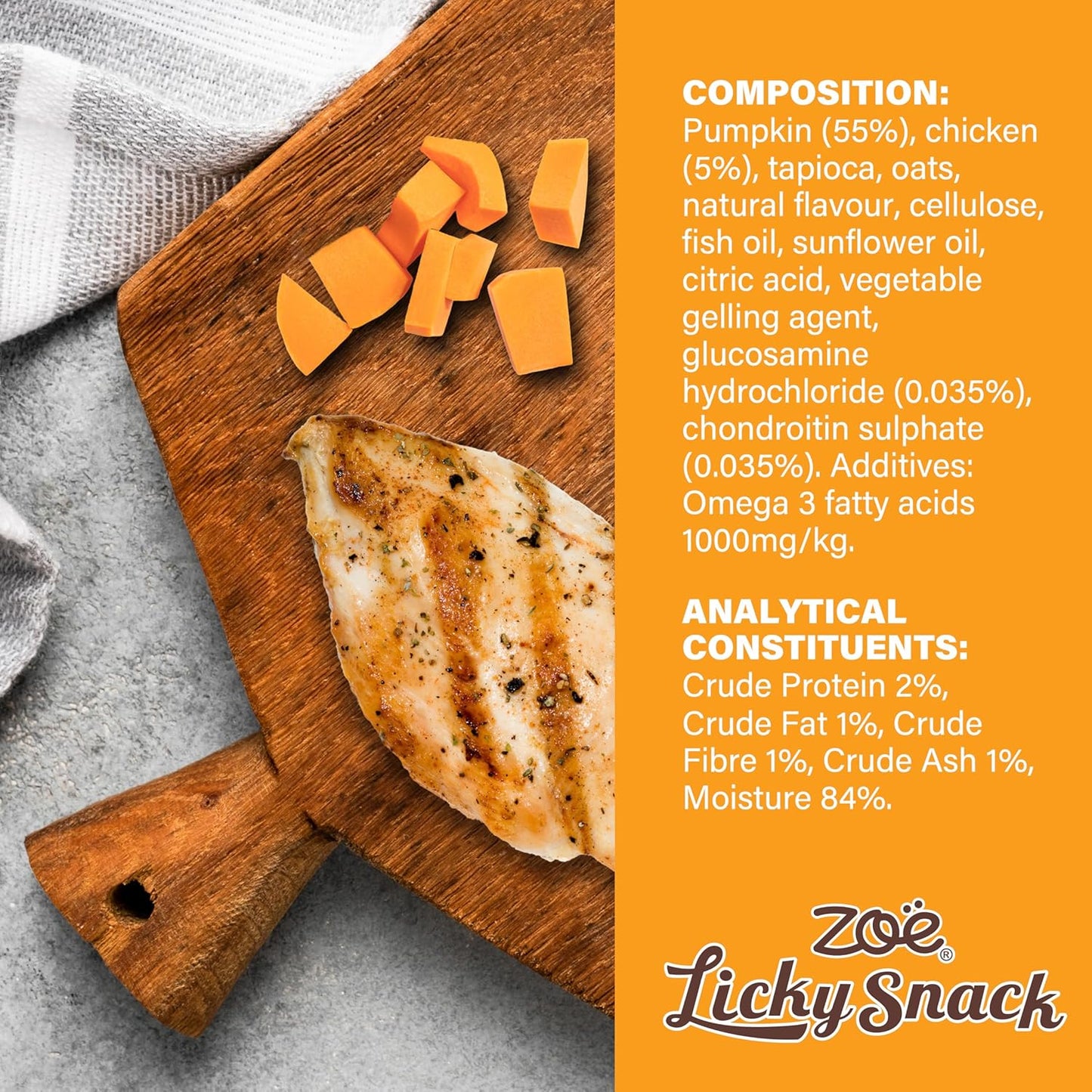 Zoe Licky Snack Pumpkin With Chicken 85g