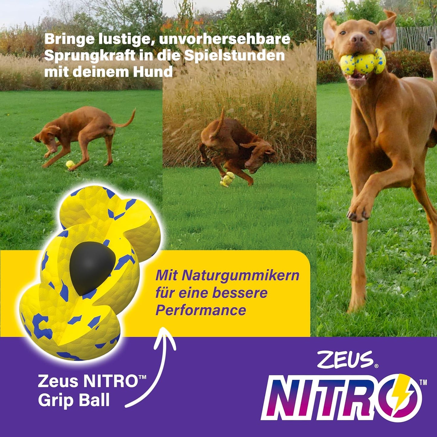 Zeus Nitro Weighted Grip Ball 12.4cm