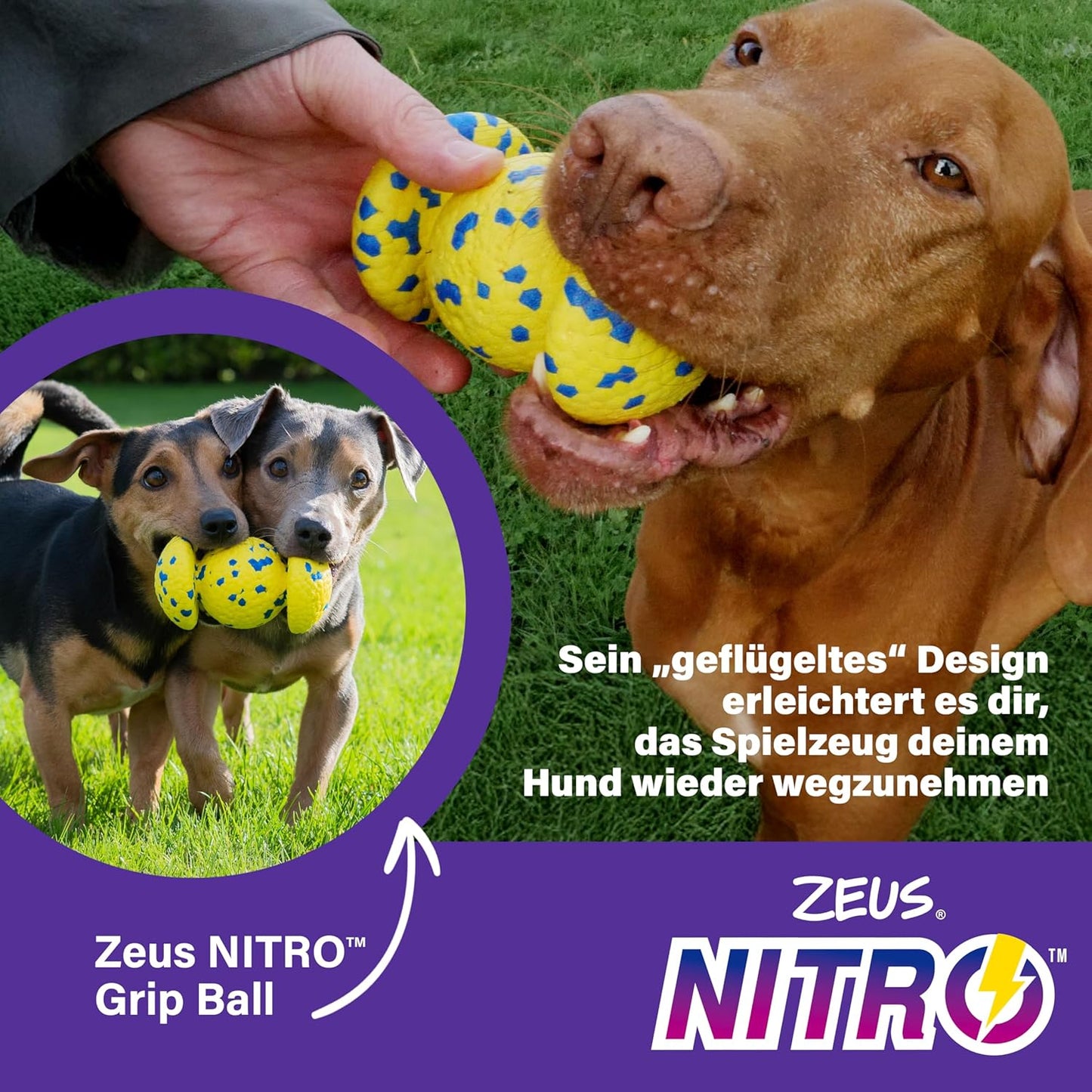 Zeus Nitro Weighted Grip Ball 12.4cm