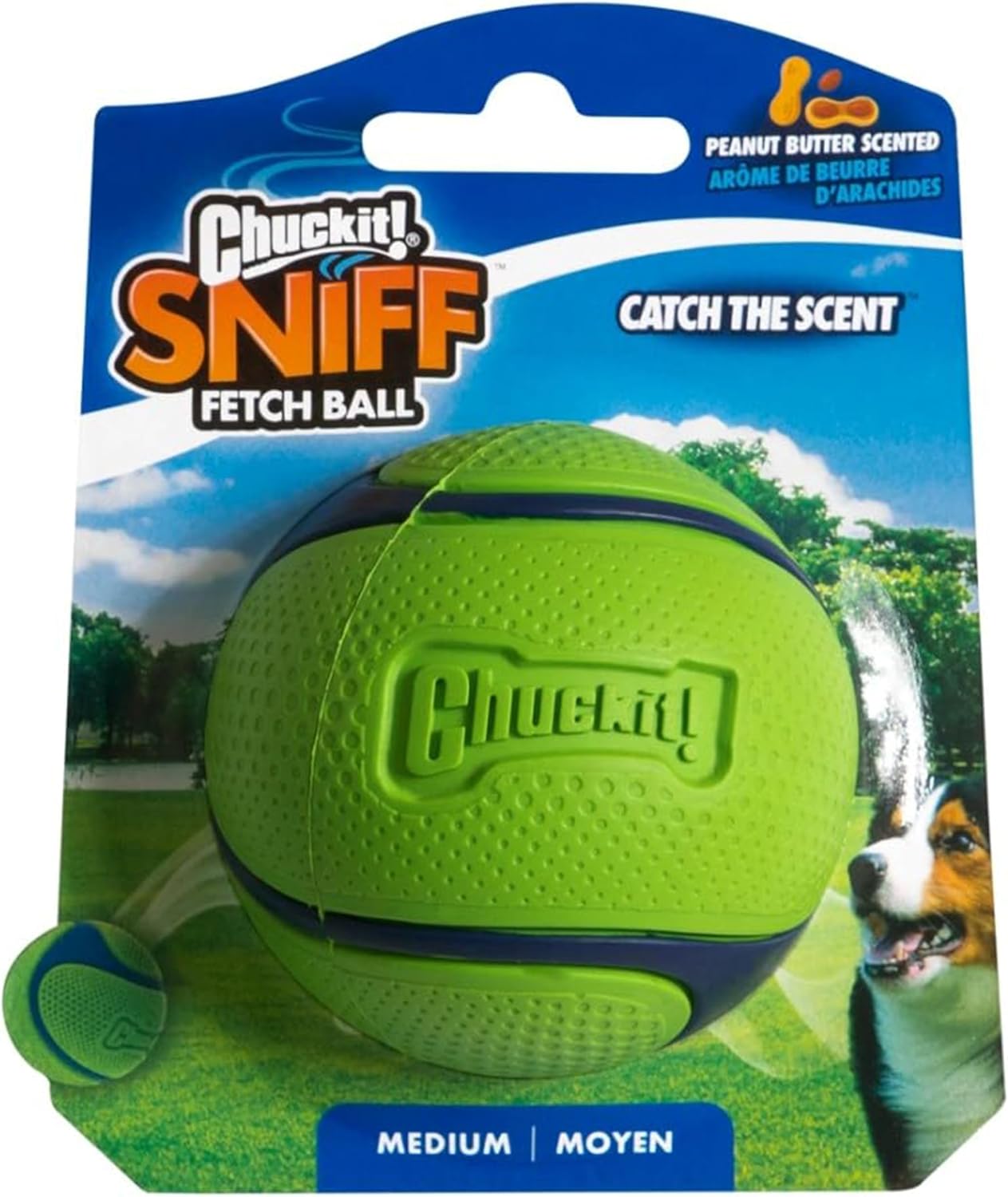 Chuckit! Sniff Fetch Ball Peanut Butter Medium 1 Pack