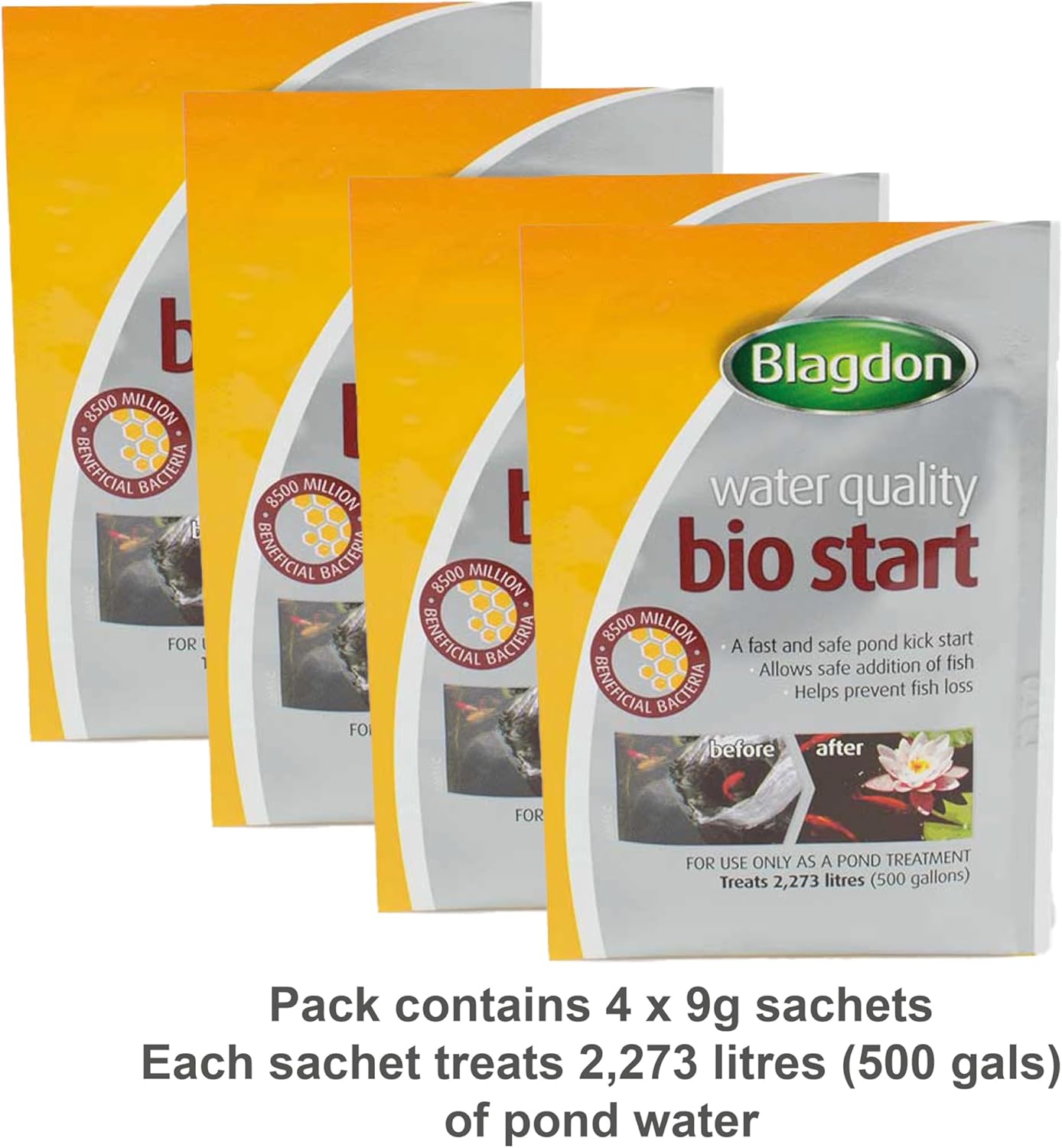Blagdon Pond Bio Start 2000 Gallons 4 Sachets