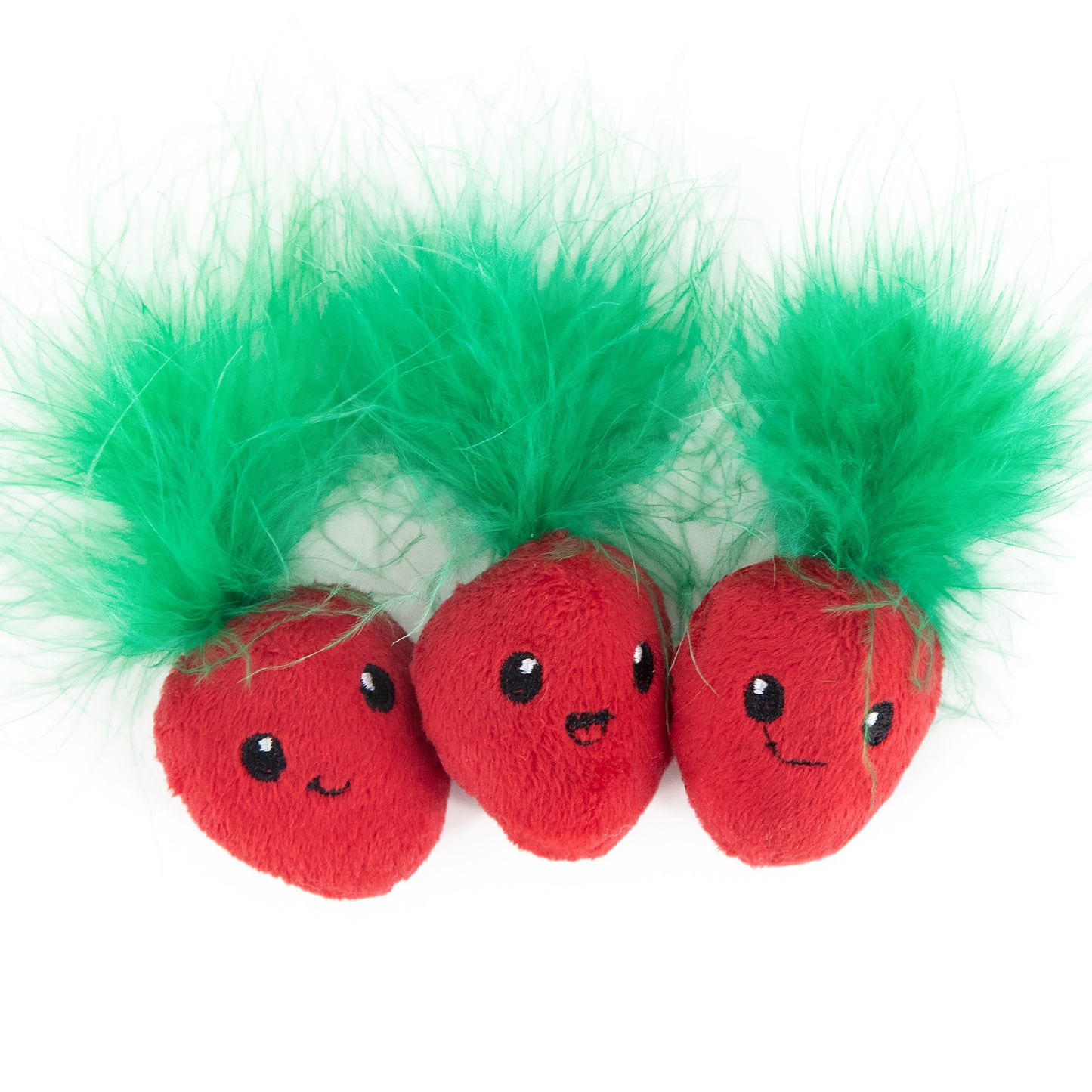 Catstages Catnip Strawbabies Fun Feathers Cat Toy 3pcs