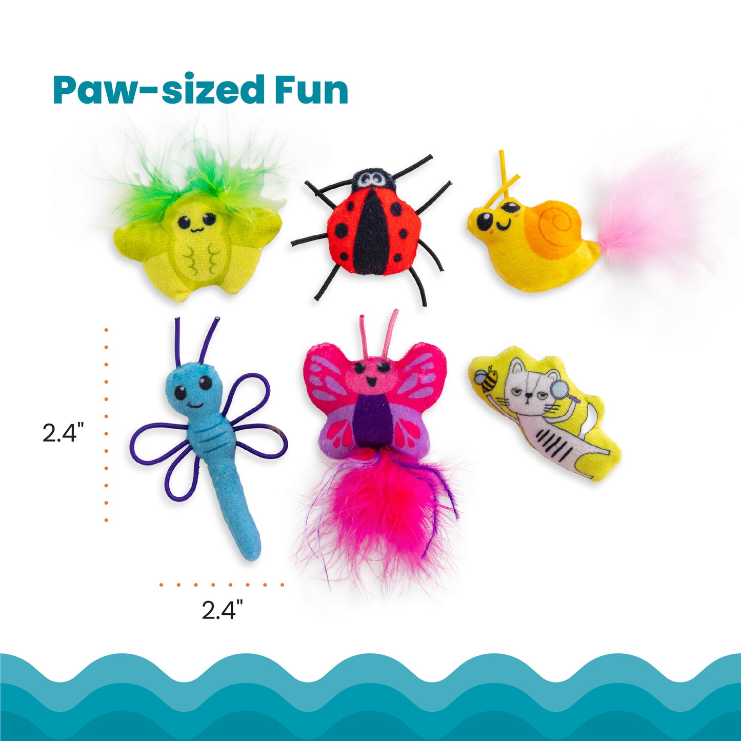 Catstages Cute As A Bug Catnip Toys 6pcs