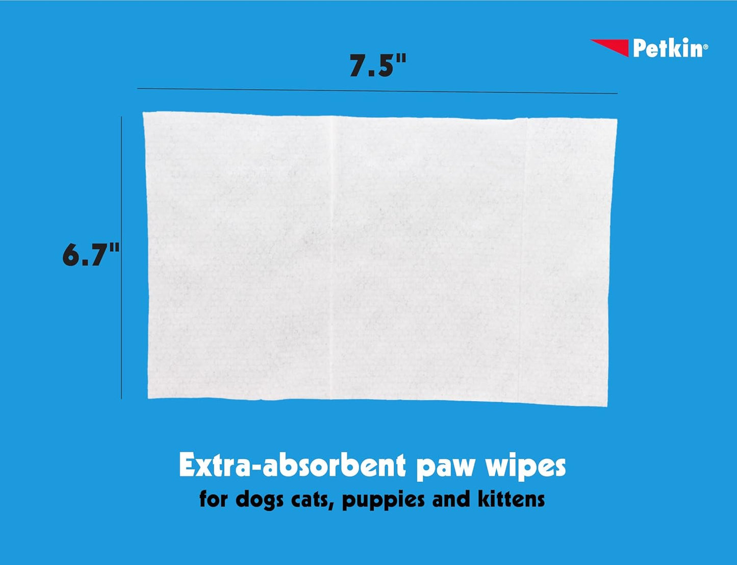 Petkin Paw Wipes 100 Tub