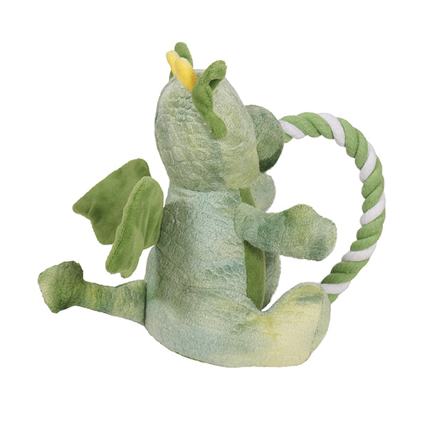 Rosewood Super Tough Plush Green Rope Dragon