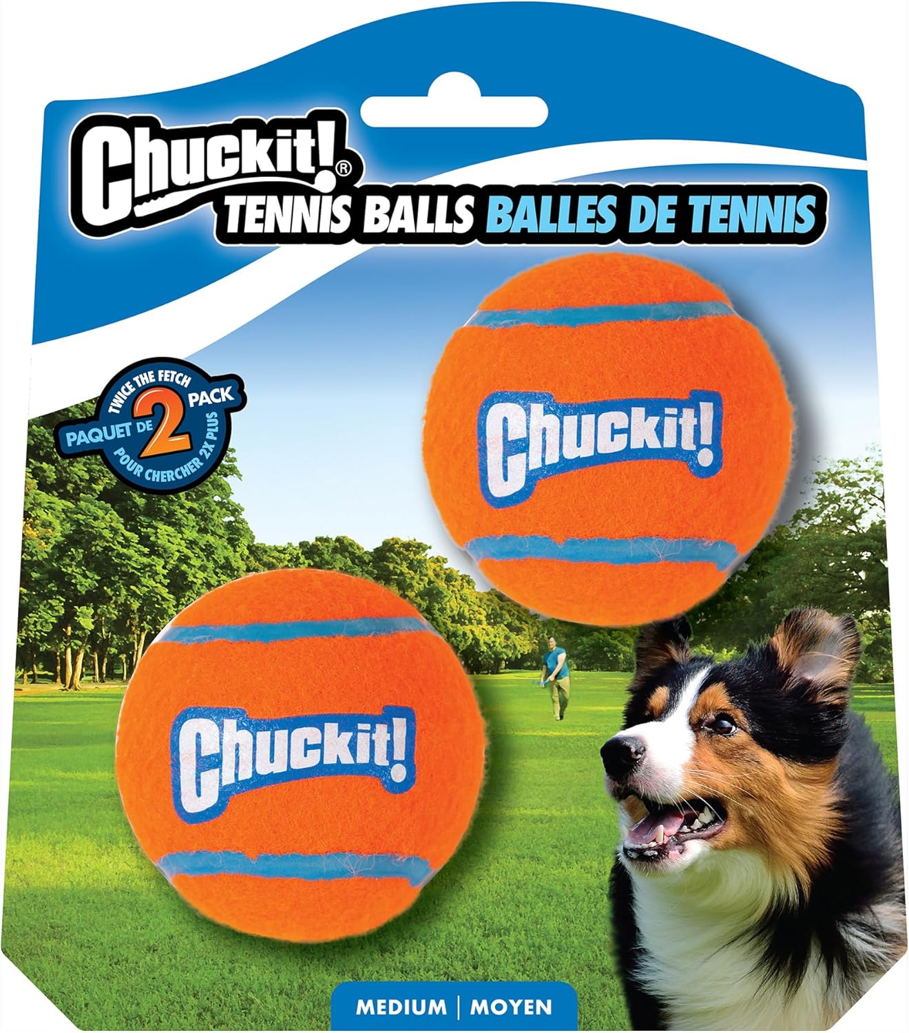 Chuckit! Tennis Ball 2 Pack Medium 6.5cm