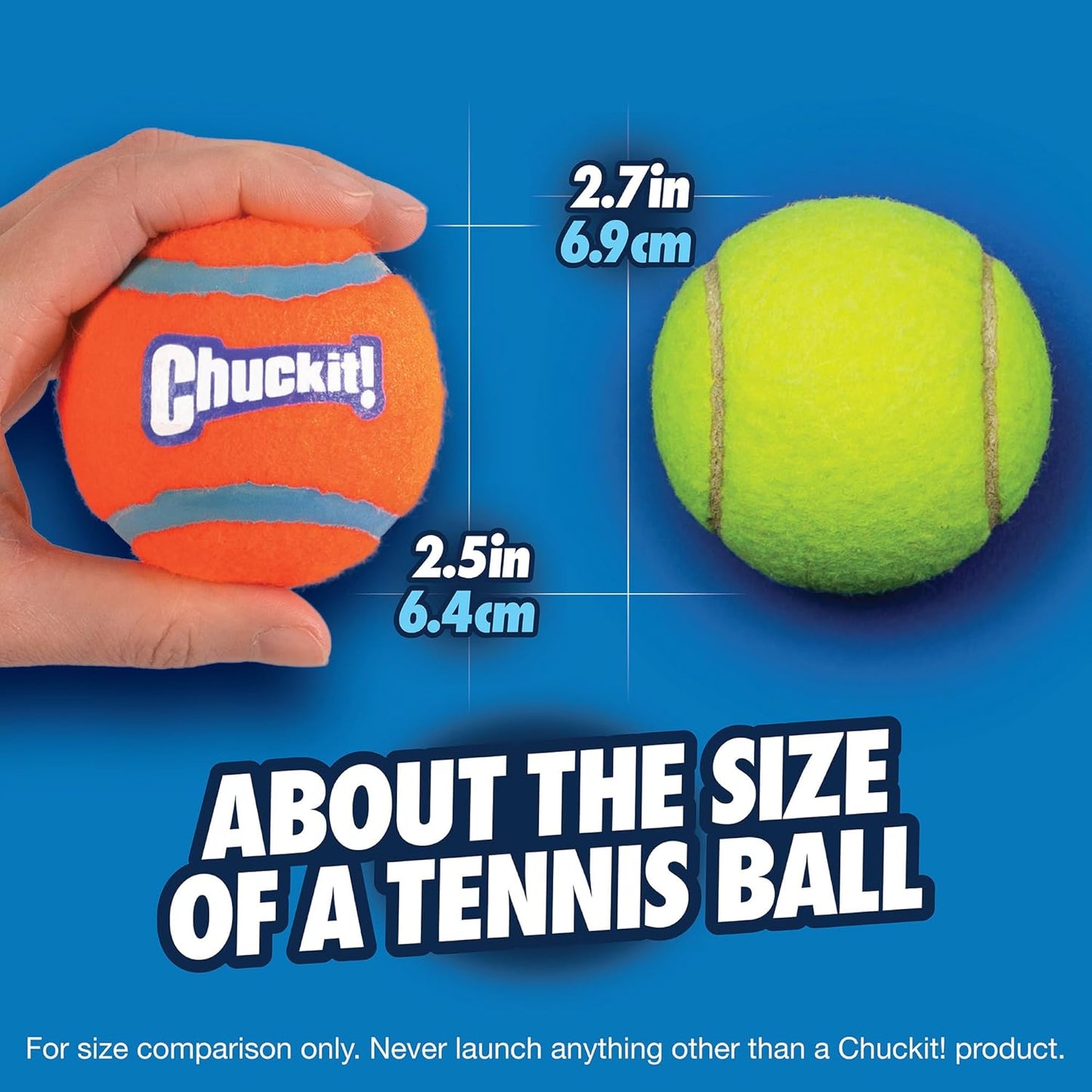 Chuckit! Tennis Ball 2 Pack Medium 6.5cm