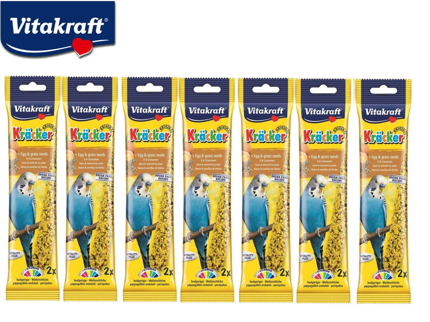 Vitakraft Kracker Budgie Egg & Grass Seeds Sticks 2pcs