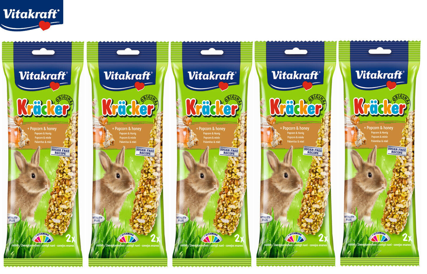 Vitakraft Kracker Rabbit Sticks Popcorn & Honey 2pcs