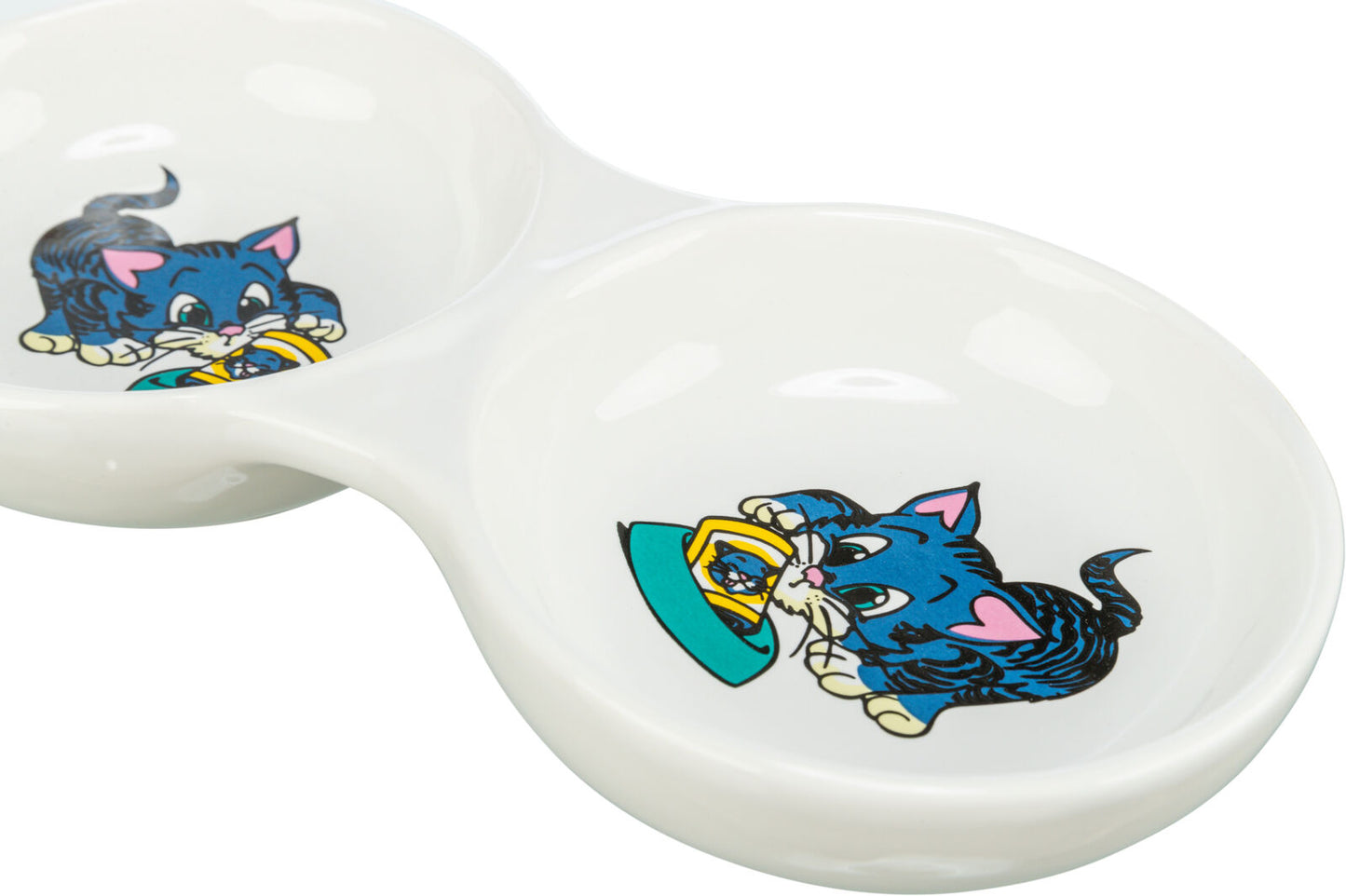 Trixie Double Bowl Comic Cat 2 x 150ml
