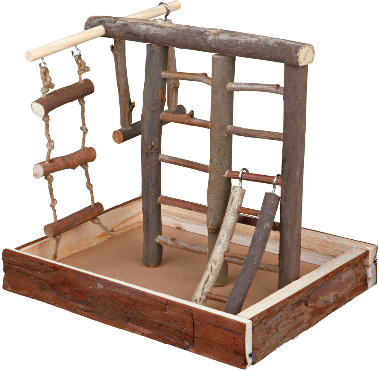 Trixie Small Natural Wooden Playground For Birds 28 x 25 x 22cm