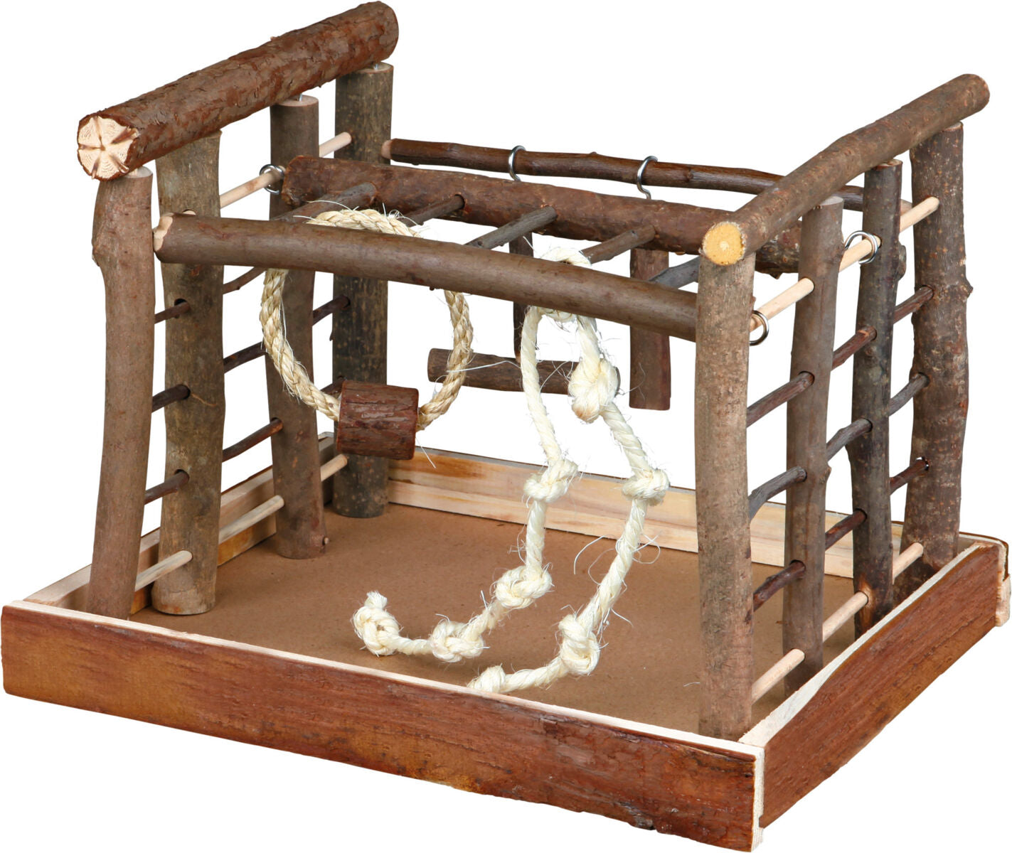 Trixie Natural Wooden Playground For Birds 35 x 29 x 25cm