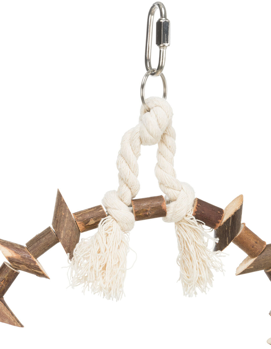 Trixie Natural Arch Swing With Wooden Pieces Large 22 x 29cm